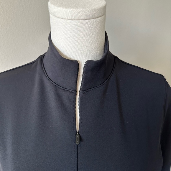 Athleta Delancey Black Half Zip Long Sleeve Mock Neck Dress with Pockets-SP - Picture 5 of 13